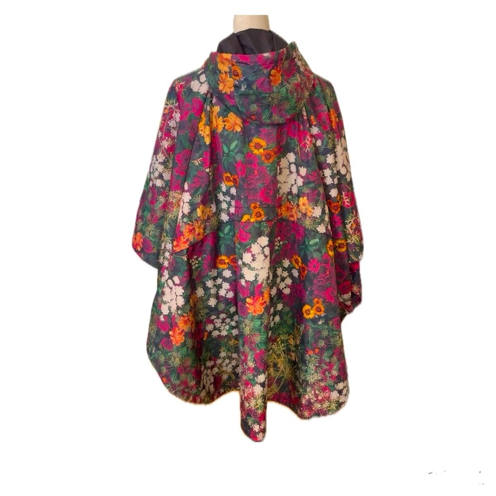 Desigual Floral Rain Poncho - Picture 6 of 12